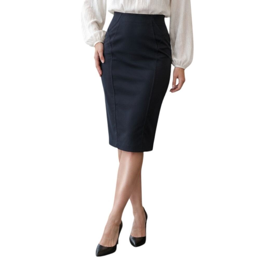 VERSACE Navy Blue Knee-Length Skirt, S/US4/IT40